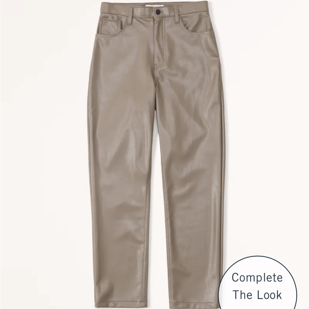 Curve Love Vegan Leather 90s Straight Pants
